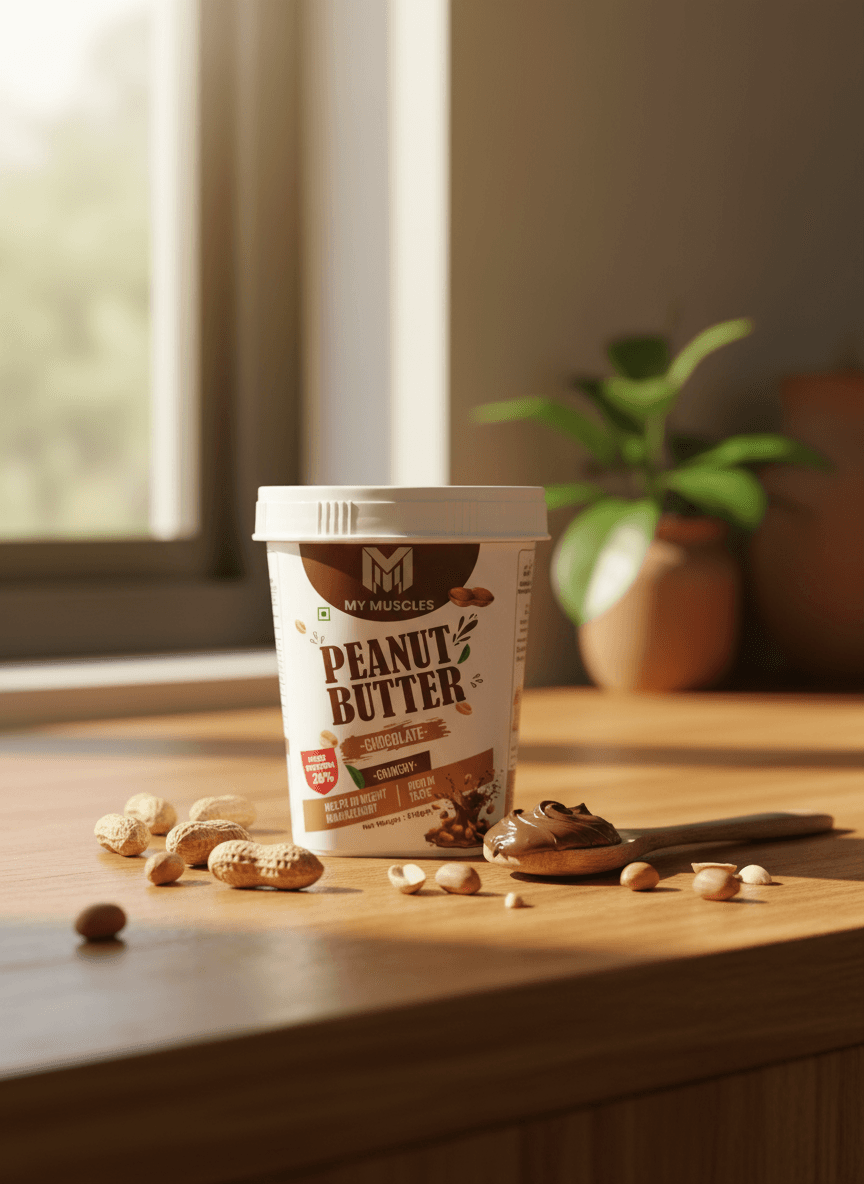 MY MUSCLES Peanut Butter – Chocolate high protein peanut butter
